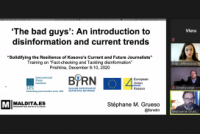 BIRN Kosovo Holds Training on “Fact-checking and Tackling Misinformation”