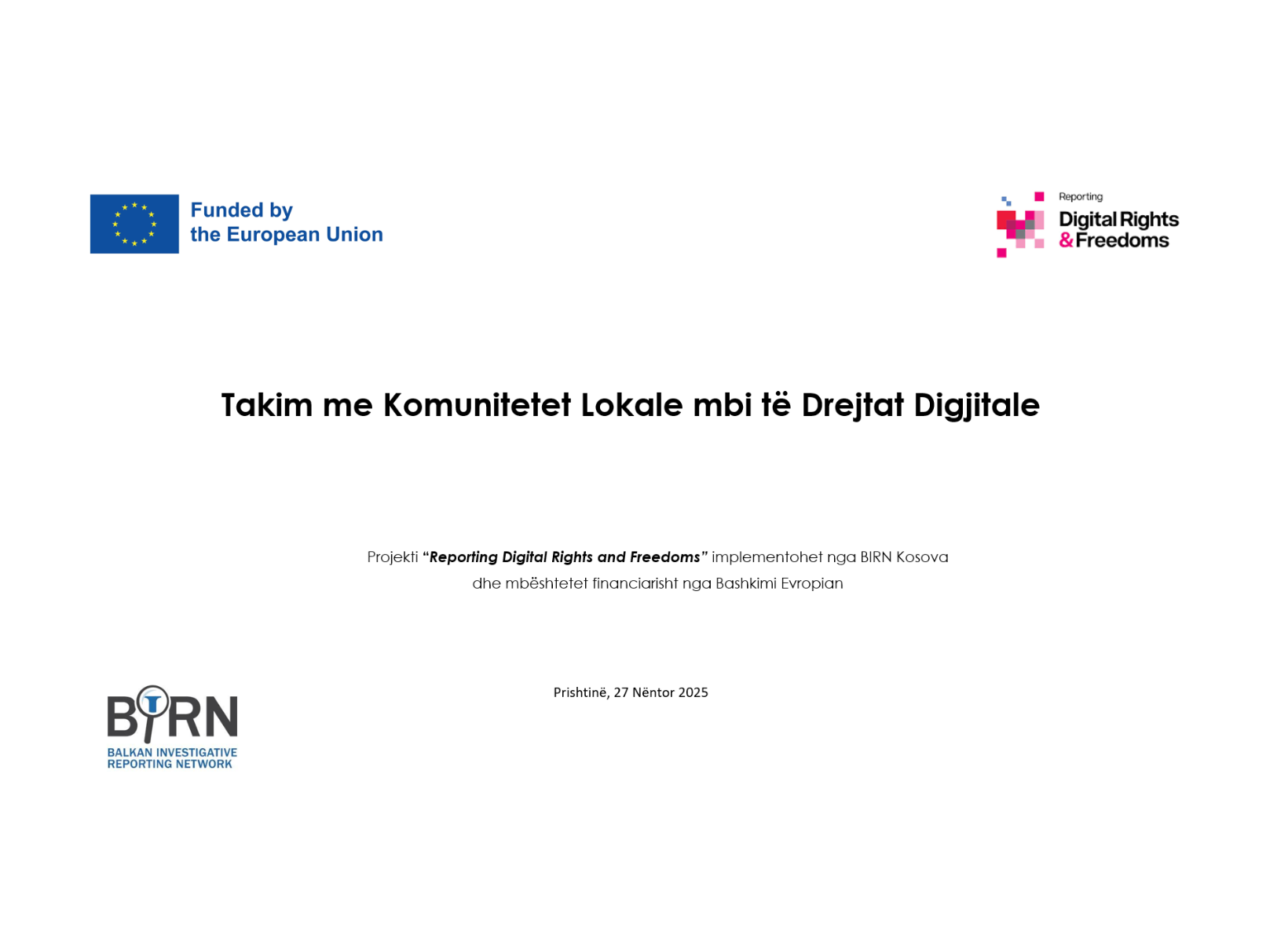 BIRN Kosovo Holds Digital Rights Meeting